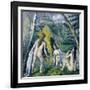 Trois Baigneuses (Three Bather)-Paul Cézanne-Framed Giclee Print