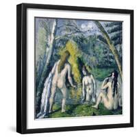 Trois Baigneuses (Three Bather)-Paul Cézanne-Framed Giclee Print