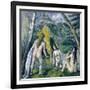 Trois Baigneuses (Three Bather)-Paul Cézanne-Framed Giclee Print