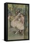 Trois danseuses en jupes saumon-Edgar Degas-Framed Stretched Canvas