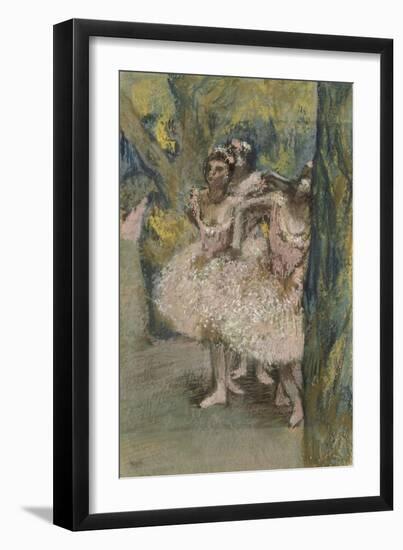 Trois danseuses en jupes saumon-Edgar Degas-Framed Giclee Print