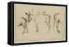 Trois ?des poiur le Matin (1856)-Jean-François Millet-Framed Stretched Canvas