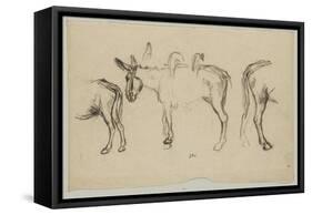 Trois ?des poiur le Matin (1856)-Jean-François Millet-Framed Stretched Canvas