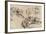 Trois études de chats allongés, la tête vers la droite-Eugene Delacroix-Framed Giclee Print