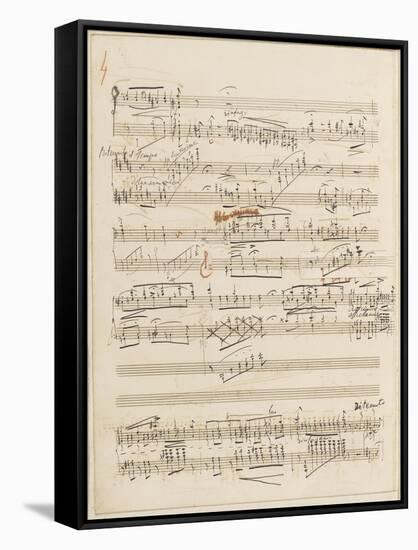 Trois études de concert. Piano. S 144 : page 4-Franz Liszt-Framed Stretched Canvas