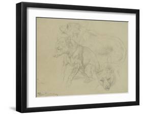 Trois études de loups-Rosa Bonheur-Framed Giclee Print