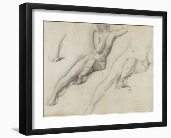 Trois études pour Léda-Gustave Moreau-Framed Giclee Print