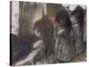 Trois filles assises de dos-Edgar Degas-Stretched Canvas