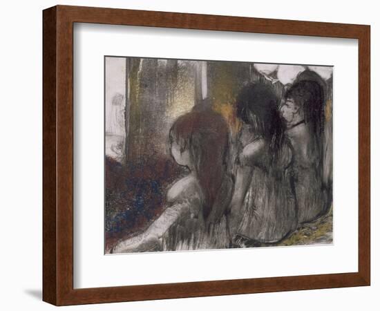 Trois filles assises de dos-Edgar Degas-Framed Giclee Print