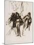 Trois personnages en costume renaissance; projet pour le "Faust" de Goethe :Méphisto, Faust et-Eugene Delacroix-Mounted Giclee Print