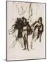 Trois personnages en costume renaissance; projet pour le "Faust" de Goethe :Méphisto, Faust et-Eugene Delacroix-Mounted Giclee Print