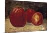 Trois pommes rouges-Gustave Courbet-Mounted Giclee Print