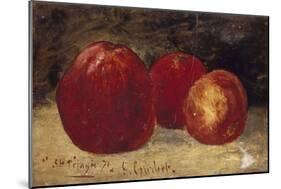 Trois pommes rouges-Gustave Courbet-Mounted Giclee Print