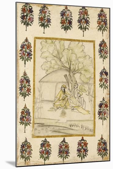 Trois religieux (sadhus) vaisnavas-null-Mounted Giclee Print