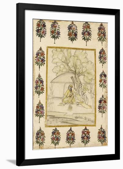 Trois religieux (sadhus) vaisnavas-null-Framed Giclee Print