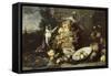 Trois singes voleurs de fruits-Frans Snyders-Framed Stretched Canvas