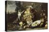 Trois singes voleurs de fruits-Frans Snyders-Stretched Canvas