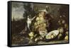 Trois singes voleurs de fruits-Frans Snyders-Framed Stretched Canvas