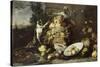 Trois singes voleurs de fruits-Frans Snyders-Stretched Canvas