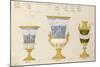 Trois vases en blanc du 1er choix, ca. 1800-1820-Honore-Mounted Art Print