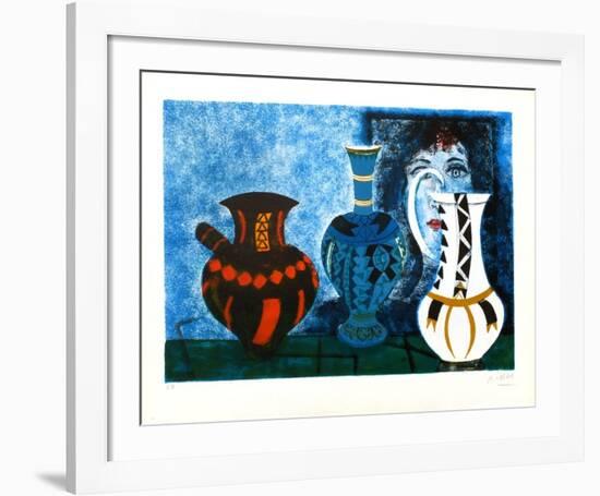 Trois vases-Agustin Ubeda-Framed Collectable Print