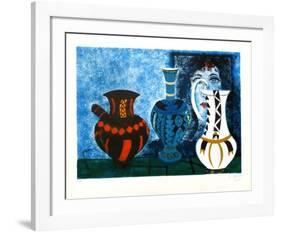 Trois vases-Agustin Ubeda-Framed Collectable Print