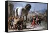 Trojan Horse-Giovanni Domenico Tiepolo-Framed Stretched Canvas