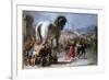 Trojan Horse-Giovanni Domenico Tiepolo-Framed Giclee Print