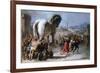 Trojan Horse-Giovanni Domenico Tiepolo-Framed Giclee Print