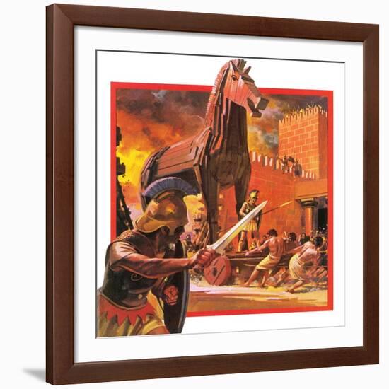 Trojan Horse-Andrew Howat-Framed Giclee Print