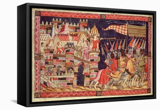 Trojans Leaving For Battle, from the Codex Benito Santa Mora-null-Framed Stretched Canvas