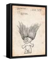 Troll Doll Patent-Cole Borders-Framed Stretched Canvas