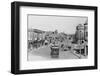 Trolley Cars Driving through Las Vegas-null-Framed Photographic Print