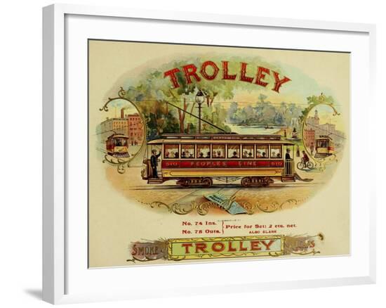 Trolley Cigars--Framed Giclee Print