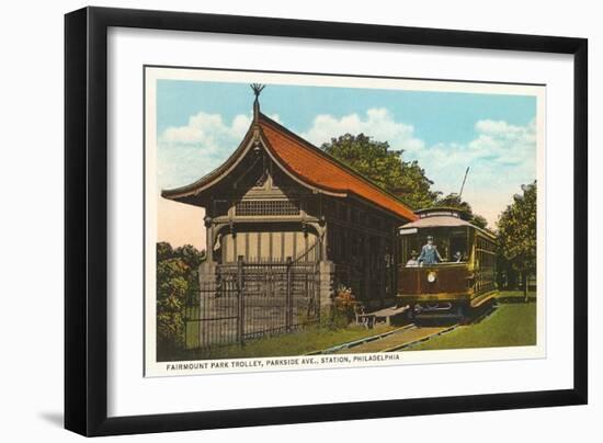 Trolley, Fairmount Park, Philadelphia, Pennsylvania-null-Framed Art Print