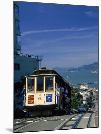 Trolley in Motion, San Francisco, CA-Mitch Diamond-Mounted Premium Photographic Print