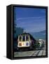 Trolley in Motion, San Francisco, CA-Mitch Diamond-Framed Stretched Canvas