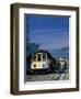 Trolley in Motion, San Francisco, CA-Mitch Diamond-Framed Photographic Print