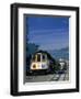 Trolley in Motion, San Francisco, CA-Mitch Diamond-Framed Photographic Print