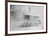 Trolley Snowplow Pushes Ahead in Heavy Snowfall on New York Streets-null-Framed Premium Giclee Print