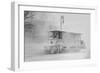 Trolley Snowplow Pushes Ahead in Heavy Snowfall on New York Streets-null-Framed Art Print