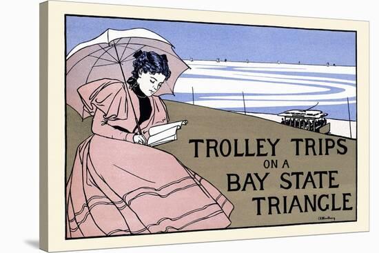 Trolley Trips on a Bay State Triangle-Charles H. Woodbury-Stretched Canvas