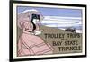 Trolley Trips On A Bay State Triangle-Charles H Woodbury-Framed Art Print