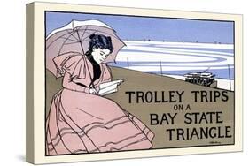 Trolley Trips On A Bay State Triangle-Charles H Woodbury-Stretched Canvas