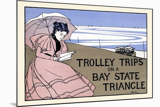 Trolley Trips On A Bay State Triangle-Charles H Woodbury-Mounted Art Print