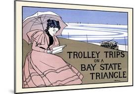 Trolley Trips On A Bay State Triangle-Charles H Woodbury-Mounted Premium Giclee Print