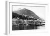 Trolling Fleet and Deer Mountain Ketchikan, AK Photograph - Ketchikan, AK-Lantern Press-Framed Art Print