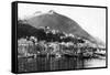 Trolling Fleet and Deer Mountain Ketchikan, AK Photograph - Ketchikan, AK-Lantern Press-Framed Stretched Canvas