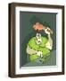 Trolling on A Laptop-Curvabezier-Framed Art Print