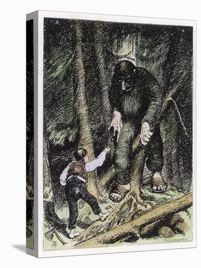 Trolls May be Big But They're Also Thick-Theodor Kittelsen-Stretched Canvas